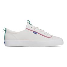 Zapatilla Leather Mujer Kickback Leather Pop Binding Blanco Keds