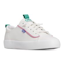 Zapatilla Leather Mujer Kickback Leather Pop Binding Blanco Keds