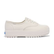 Zapatilla Leather Mujer The Platform Lug Blanco Keds