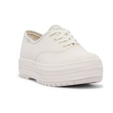 Zapatilla Leather Mujer The Platform Lug Blanco Keds