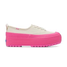 Zapatilla Canvas Mujer The Platform Lug Weatherized Splash Canvas Crema Keds
