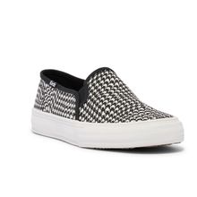Zapatilla Canvas Mujer Double Decker Canvas Warped Houndstooth Negro Keds