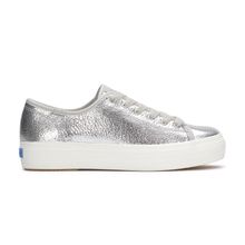 Zapatilla Para Mujer Cuero Triple Kick Metallic Leather Plateado Keds