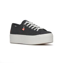 Zapatilla Para Mujer Textil Triple Up Washed denim Negro Keds