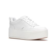 Zapatilla Para Mujer Cuero Skyler II Leather Mixed Texture Blanco Keds