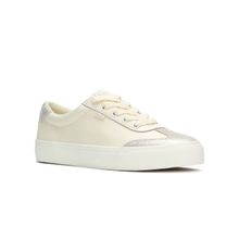 Zapatilla Para Mujer Cuero Jump Kick T-Toe Leather/Glitter Suede Beige Keds
