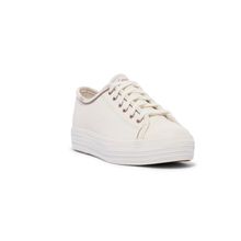Zapatilla Para Mujer Cuero Triple Kick Leather Piping Blanco Keds