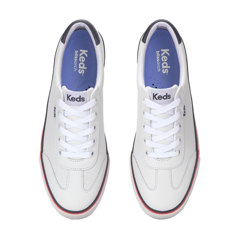 Zapatilla Para Mujer Cuero Jump Kick T-Toe Perf Blanco Keds
